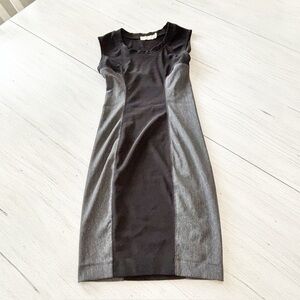 COSTA BLANCA Women’s Black Gray Illusion Slimming Sheath Dress Sleeveless Sz S